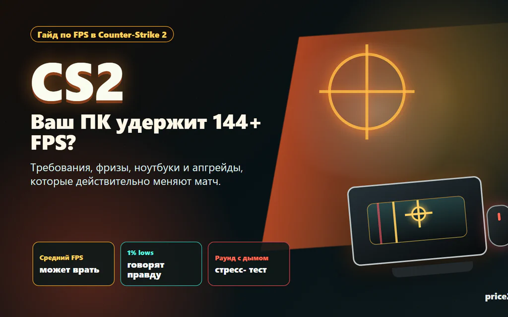 Чек-лист проверки FPS для Counter-Strike 2: процессор, видеокарта, оперативная память и охлаждение ноутбука.