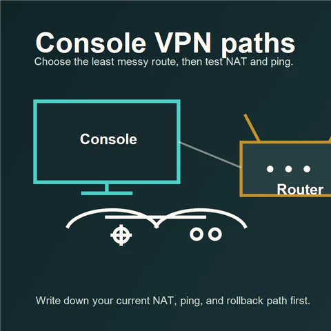 Mando de videojuegos con un escudo VPN superpuesto.