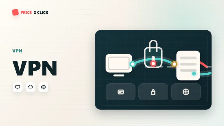 Schéma de la route VPN depuis un appareil via un tunnel chiffré jusqu'au serveur VPN et au site web.