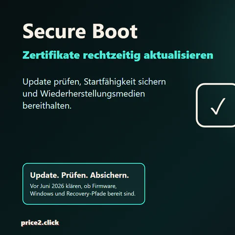 Windows-PC-Startpfad mit Secure-Boot-Zertifikatsprüfung vor Juni 2026.